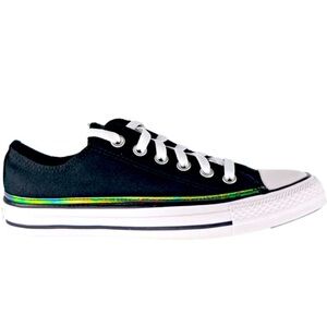 Converse Women's Chuck Taylor All Star Shoes - Black/Iridescent Strip NWT-Sz-7US